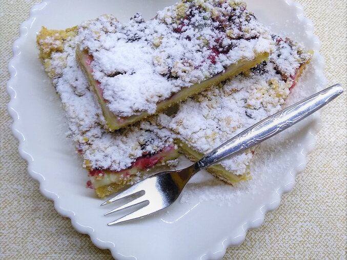 Czech Crumb Cake with Pudding