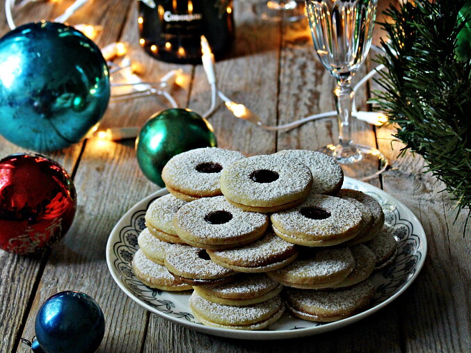 Linecké (Czech Linzer-Style Cut-Out Cookies)