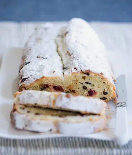 Quark Stollen with Raisins and Marzipan
