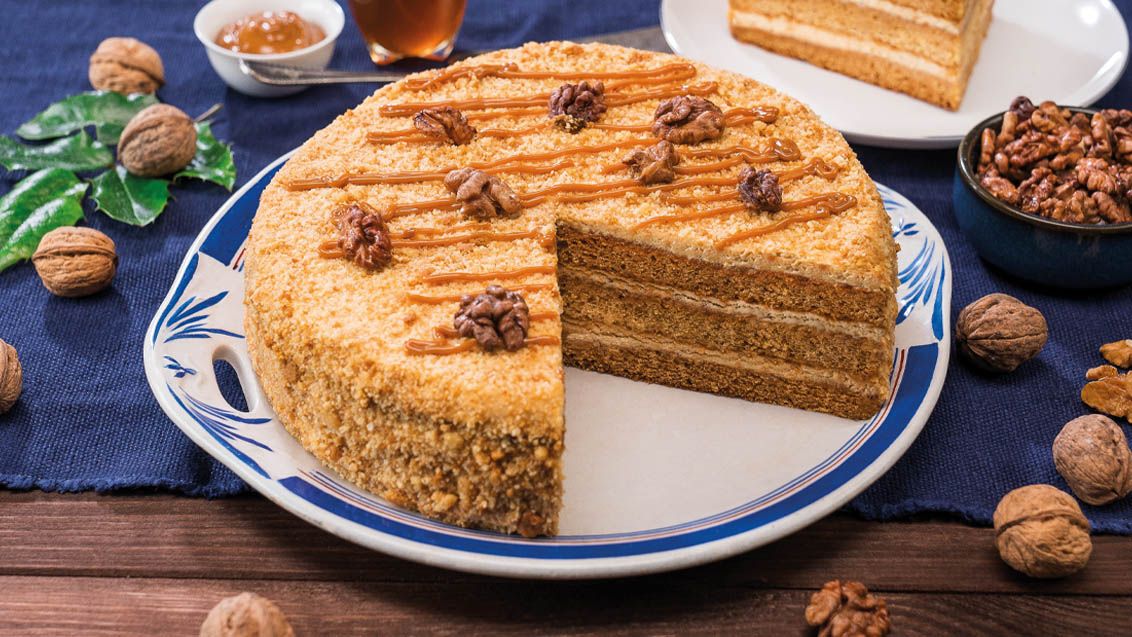 Homemade Medovník (Czech Gingerbread Cake)