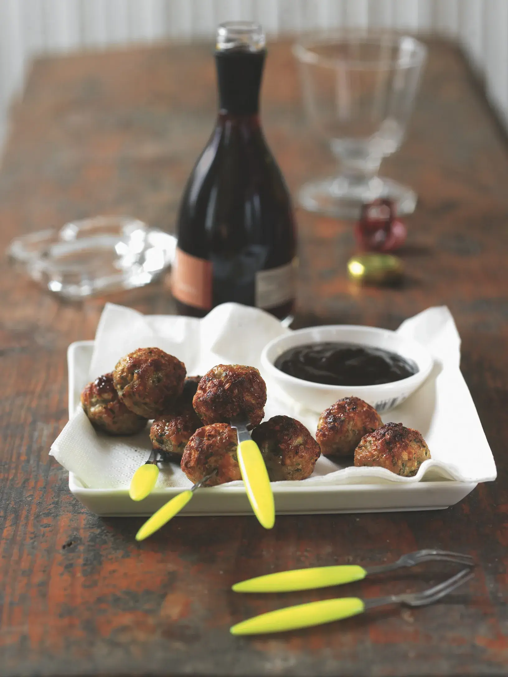 Turkey Meatballs in Spicy Plum Sauce