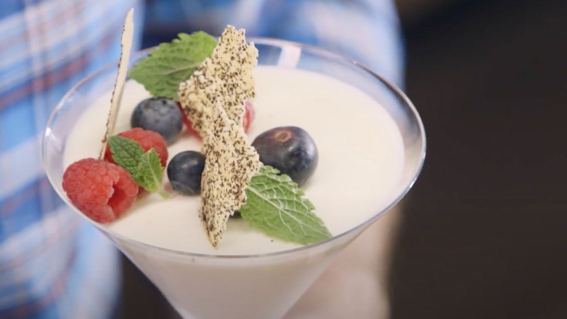 Elderflower Mousse with Forest Berries