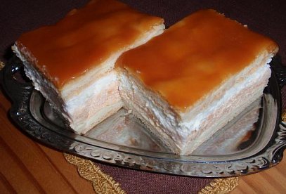 Caramel Cream Choux Pastry Tray Bake