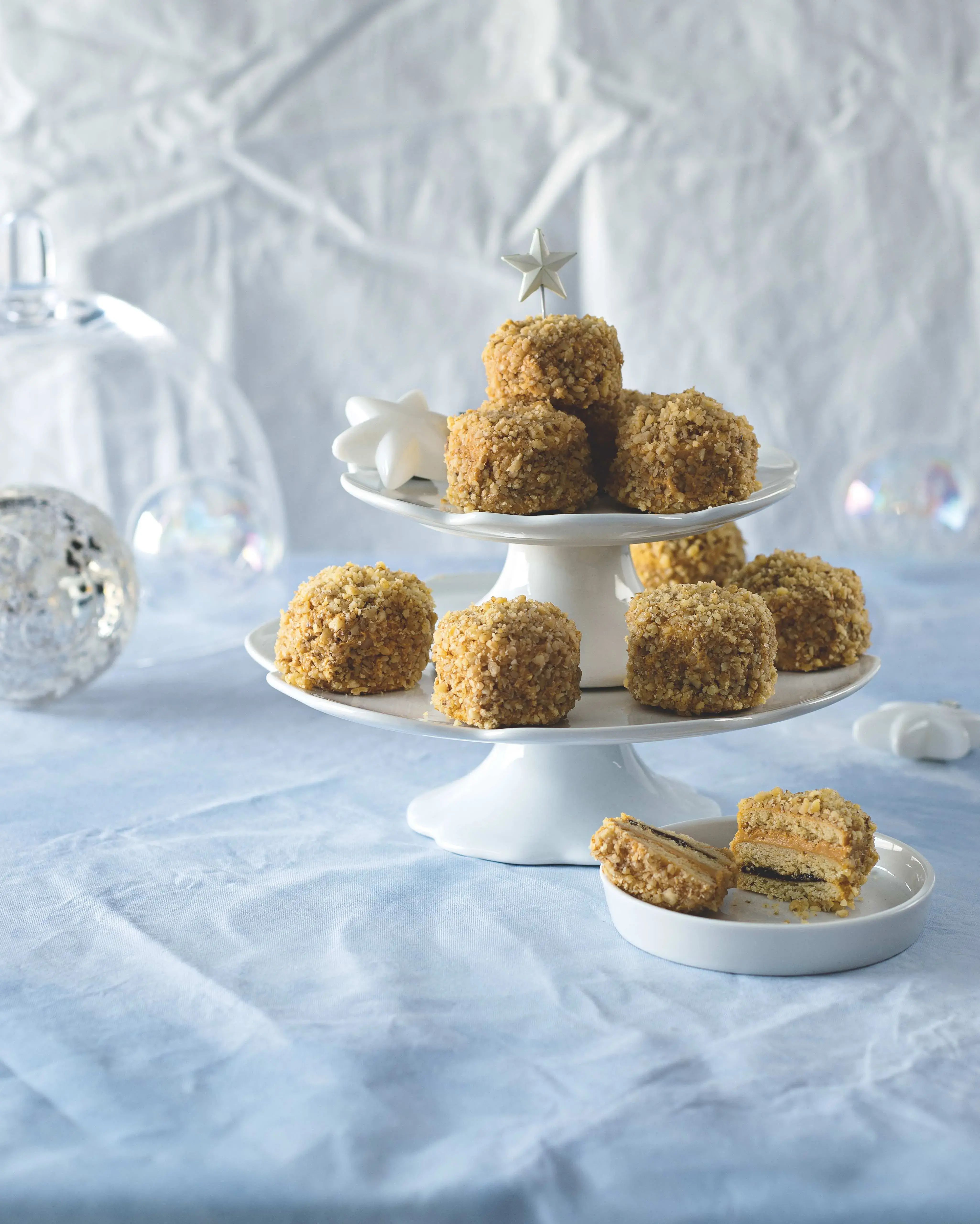 Mini Honey Cookies with Plum Jam