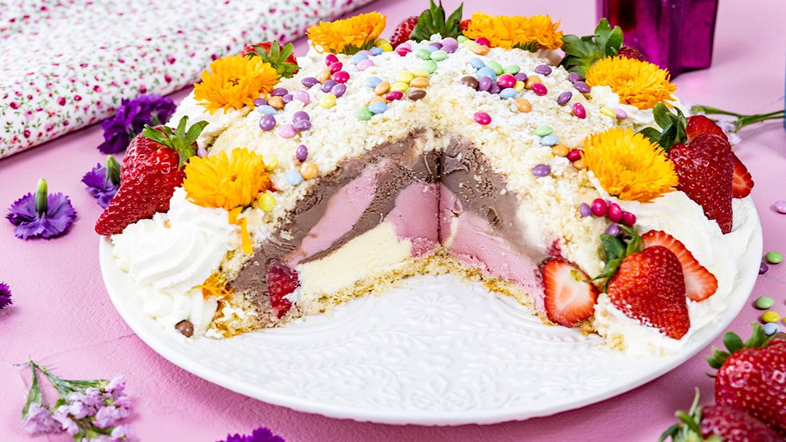 Strawberry Ice Cream Cake