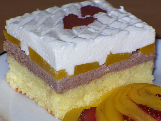 Valentine's Quark and Peach Bars