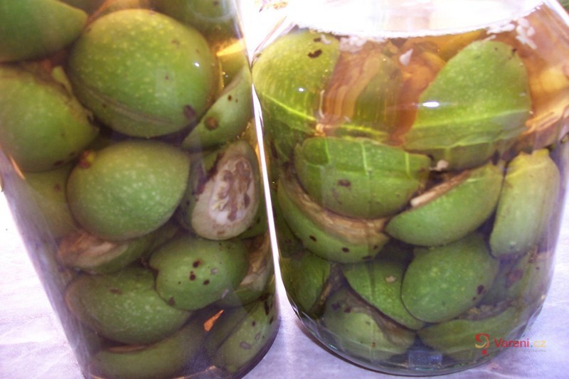 Homemade Green Walnut Liqueur