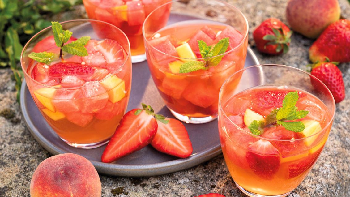Fruit Punch with Vodka and Prosecco