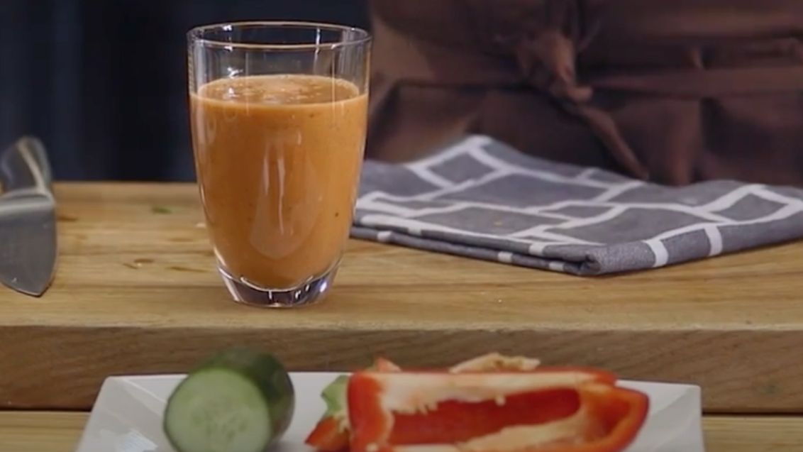 Vegetable Smoothie with Tomatoes and Basil