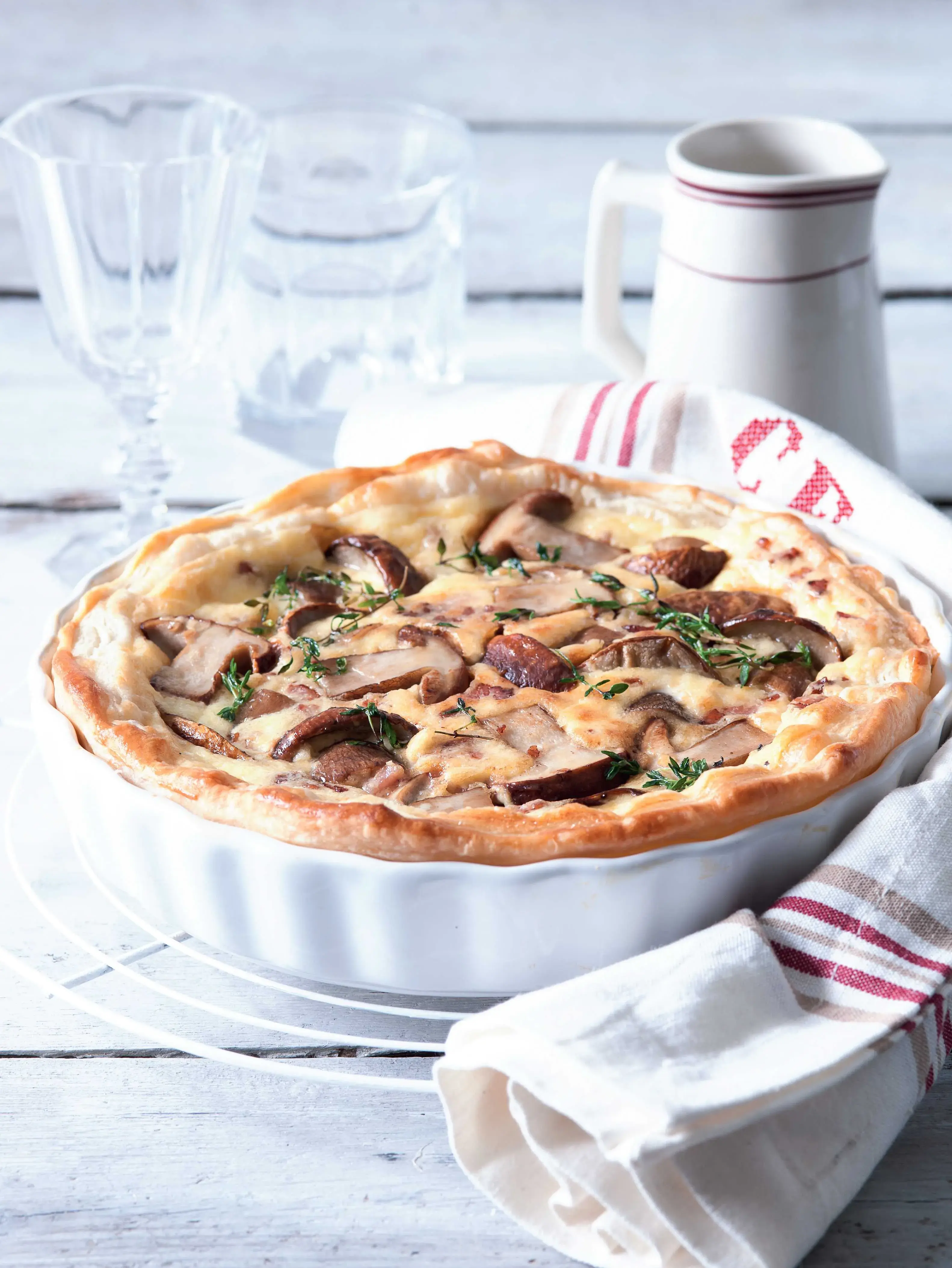 Savoury Mushroom and Bacon Tart
