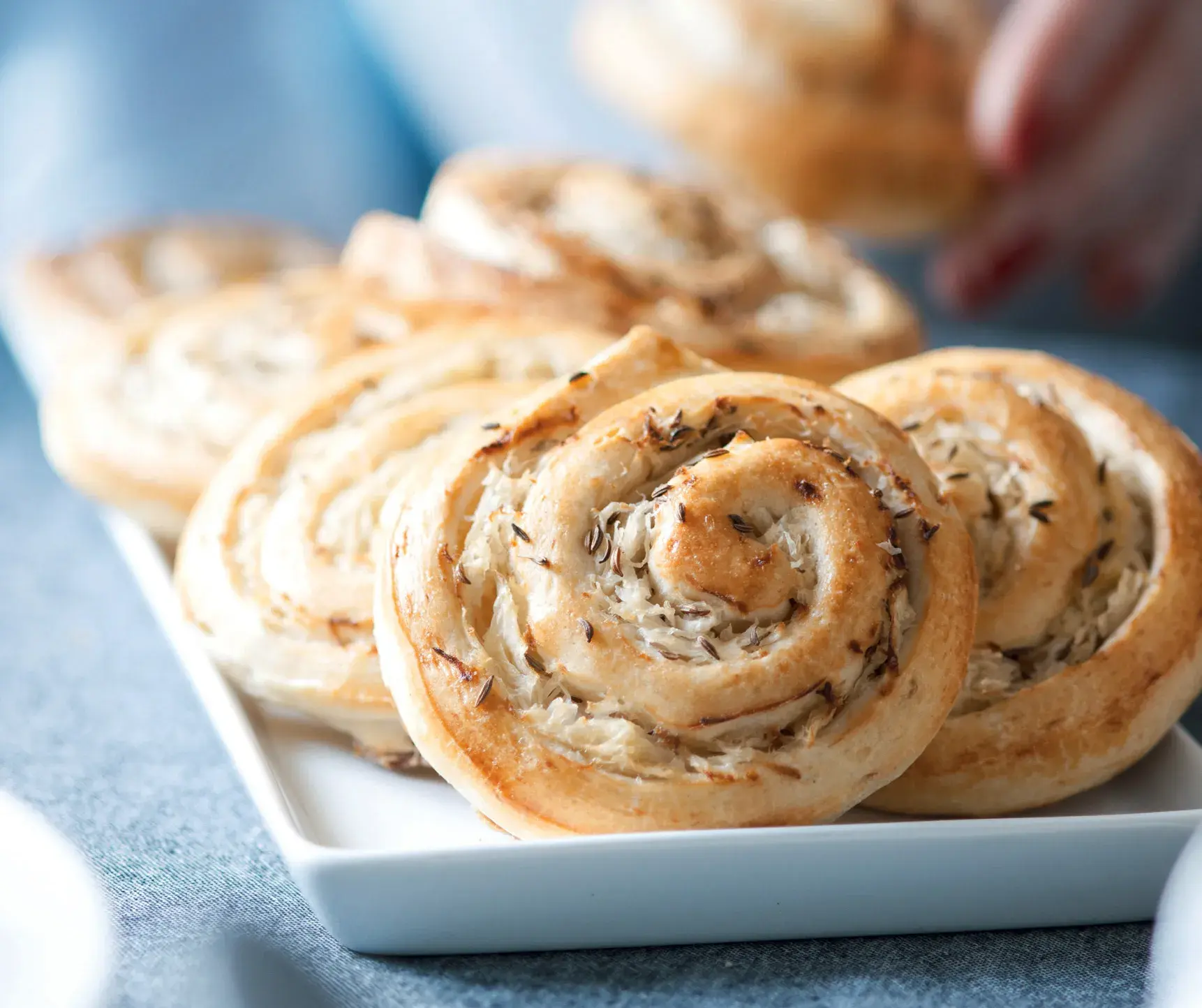 Crackling Swirls with Sauerkraut
