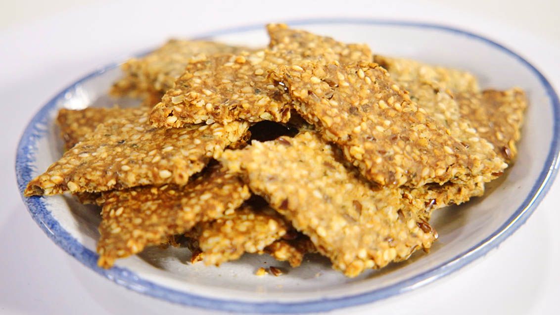 Healthy Seed Crackers with Rye Sourdough