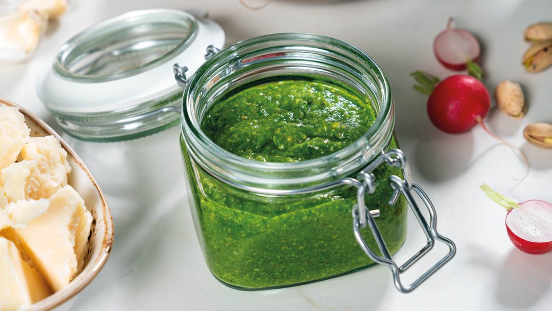 Ředkvičkové pesto z čerstvých listů