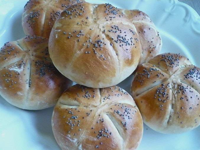 Czech Butter-Stamped Buns (Homemade Rolls)