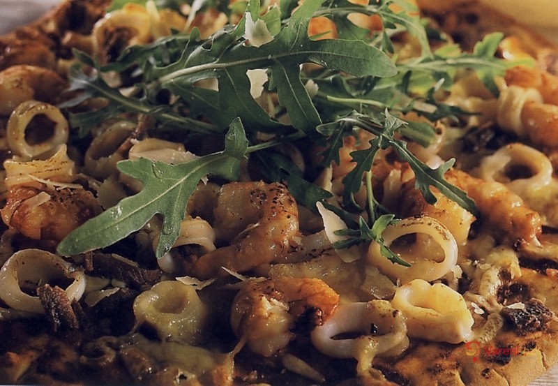 Seafood and Rocket Pizza