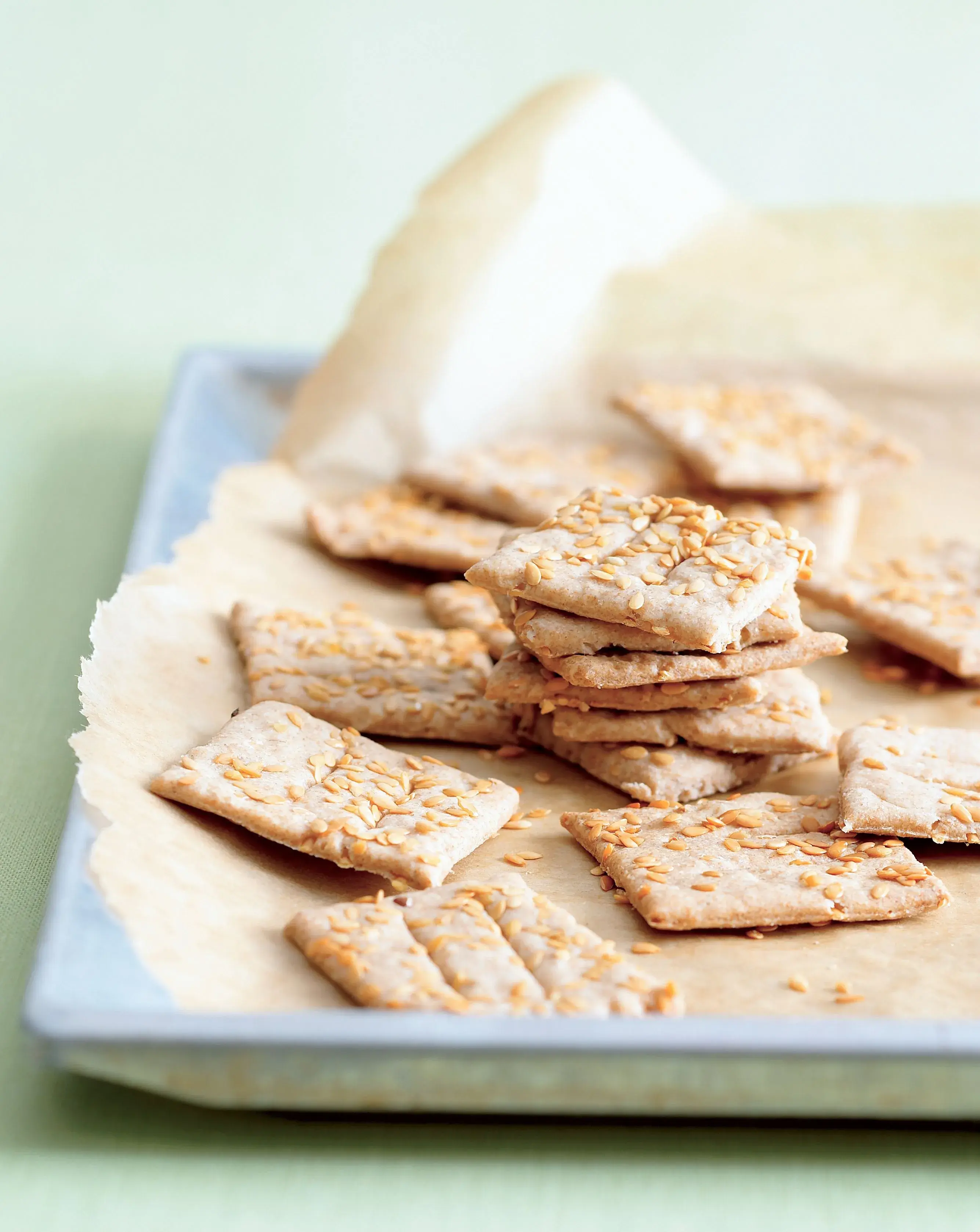 Savoury Spelt and Flaxseed Crackers
