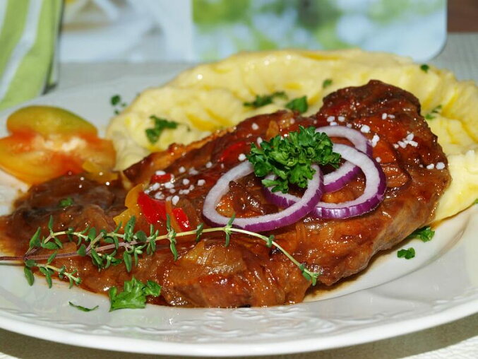 Honey Pork Neck Roasted in Beer