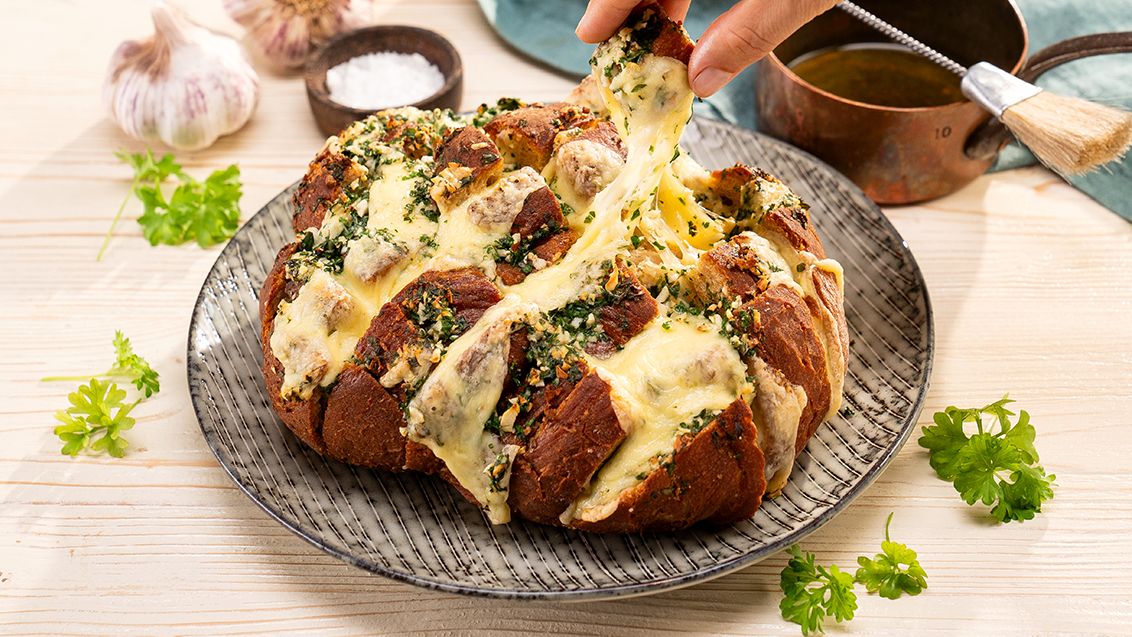 Baked Cheese and Garlic Bread