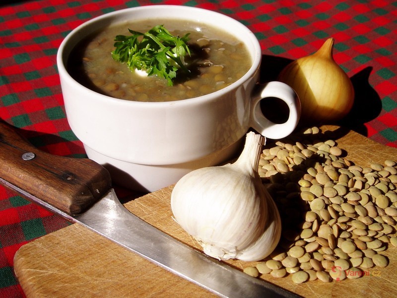 Lentil Soup with Smoked Pork Belly