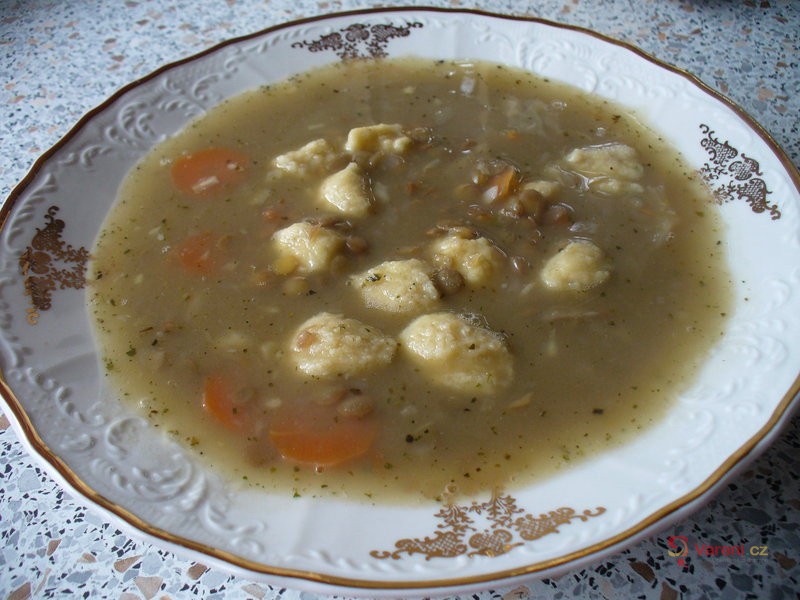 Fragrant Lentil Soup with Meat Dumplings