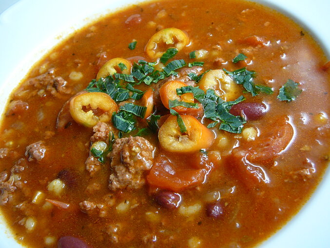 Hearty Man's Soup with Beef and Beer