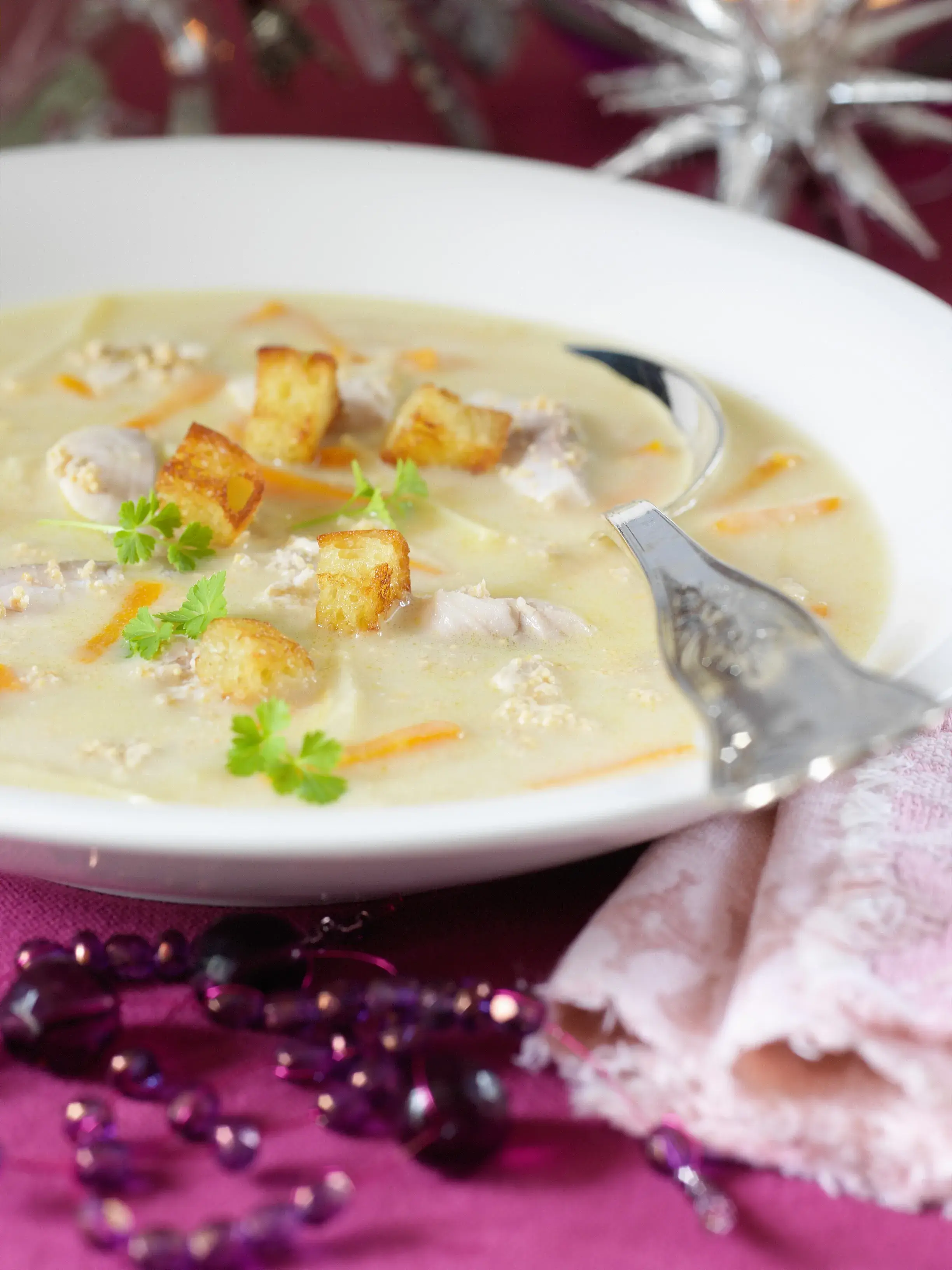Rybí polévka (Czech Fish Soup with Carp Heads)
