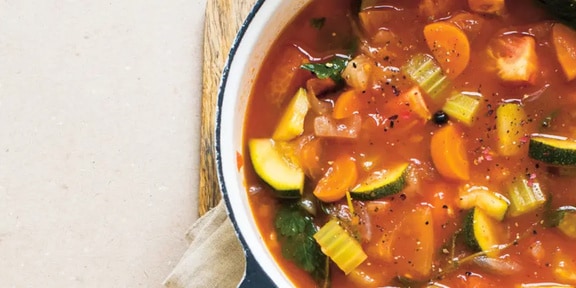 Vegetable Minestrone with Courgette and Tomatoes