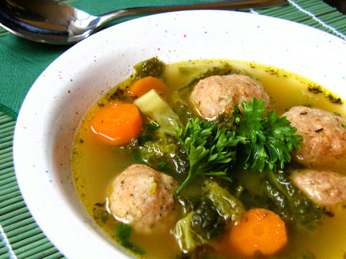 Cabbage Soup with Sausage Dumplings