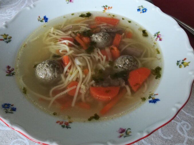Czech Beef Broth with Delicate Liver Dumplings