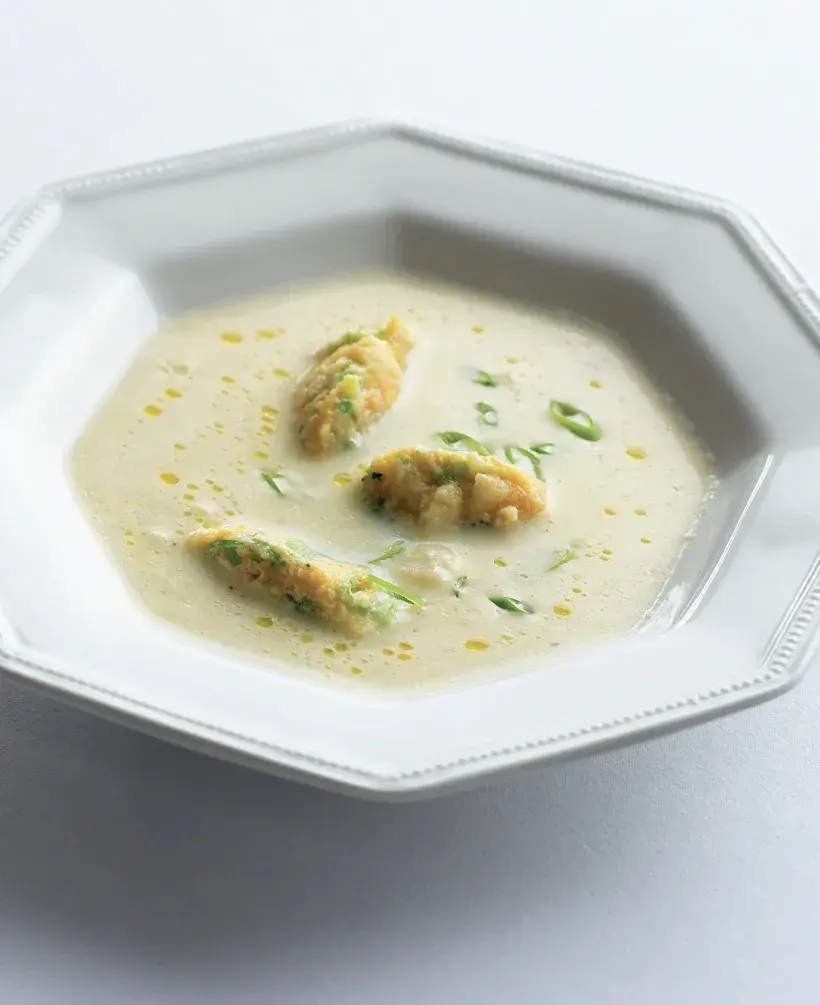 Creamy Cauliflower Soup with Dumplings