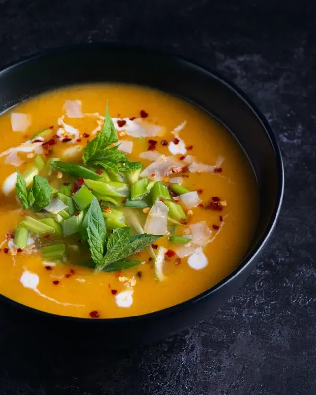 Pumpkin and Vegetable Soup with Sausage