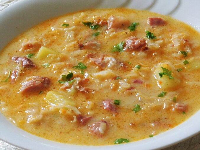 Smoked Sauerkraut Soup with Potatoes