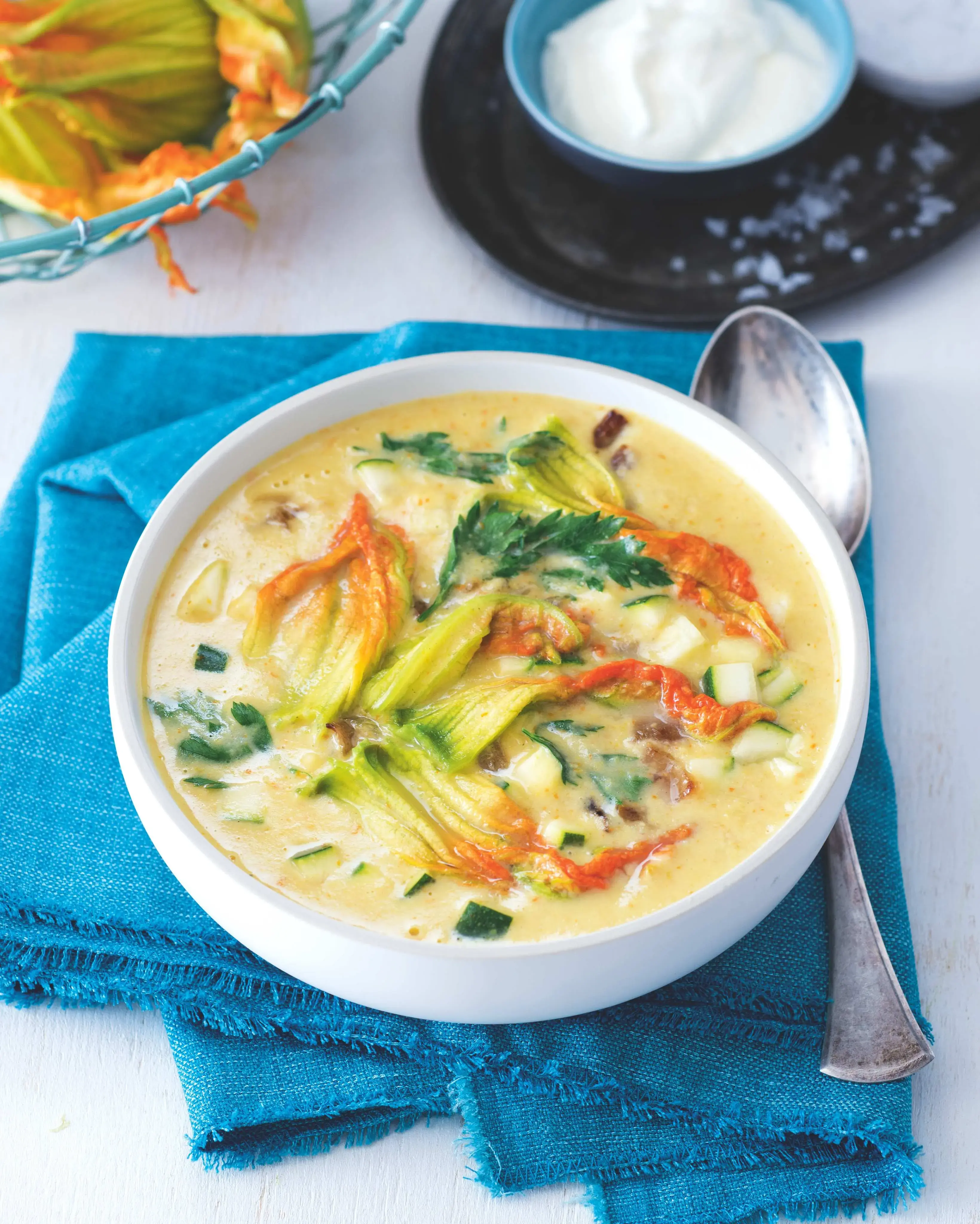 Courgette Flower Soup