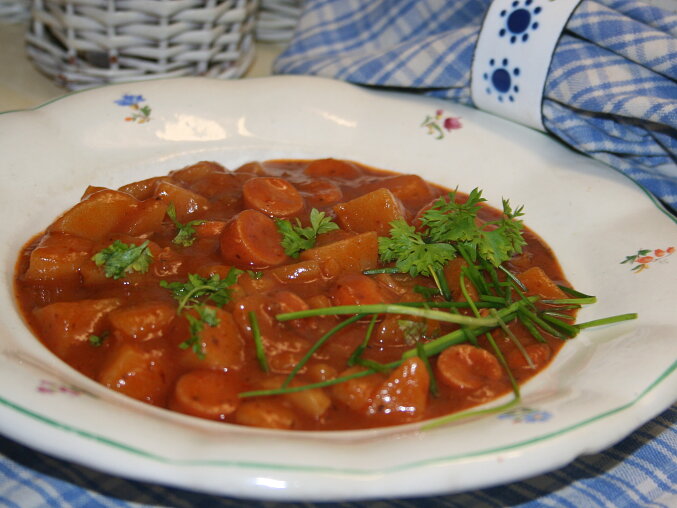 Goulash Soup with Sausages