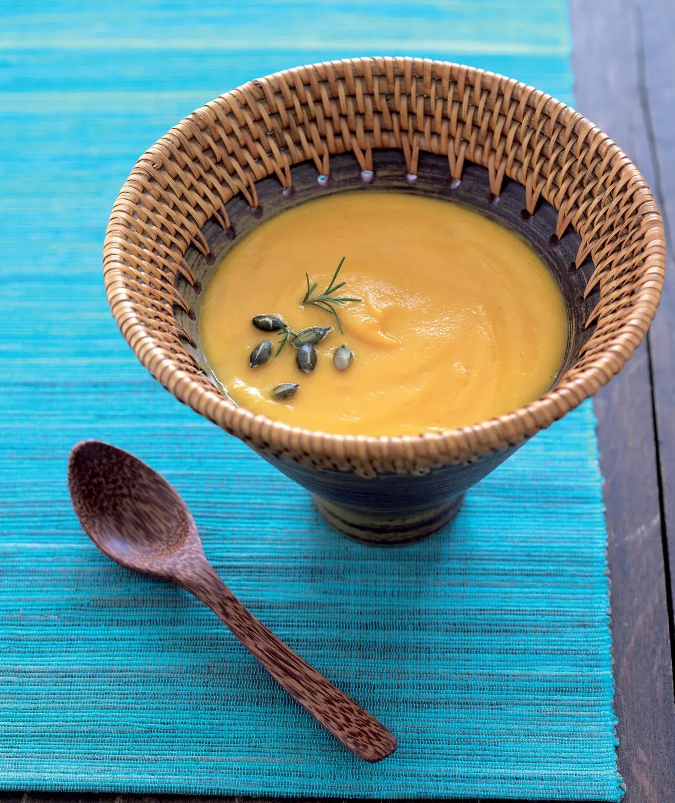 Carrot Soup with Pumpkin Seeds