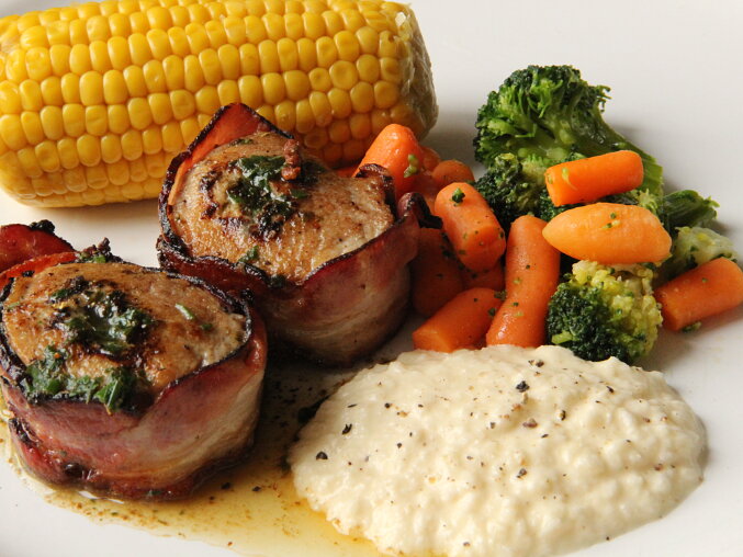 Pork Tenderloin with Herb Butter and Swedish Sauce