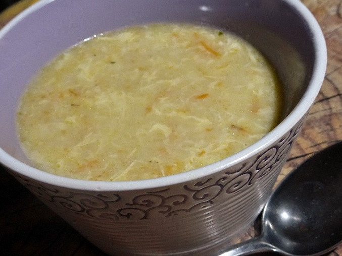 Oat Soup with Vegetables and Egg