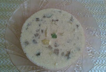 Potato and Mushroom Soup with Sour Cream