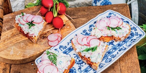 Radish and Processed Cheese Spread