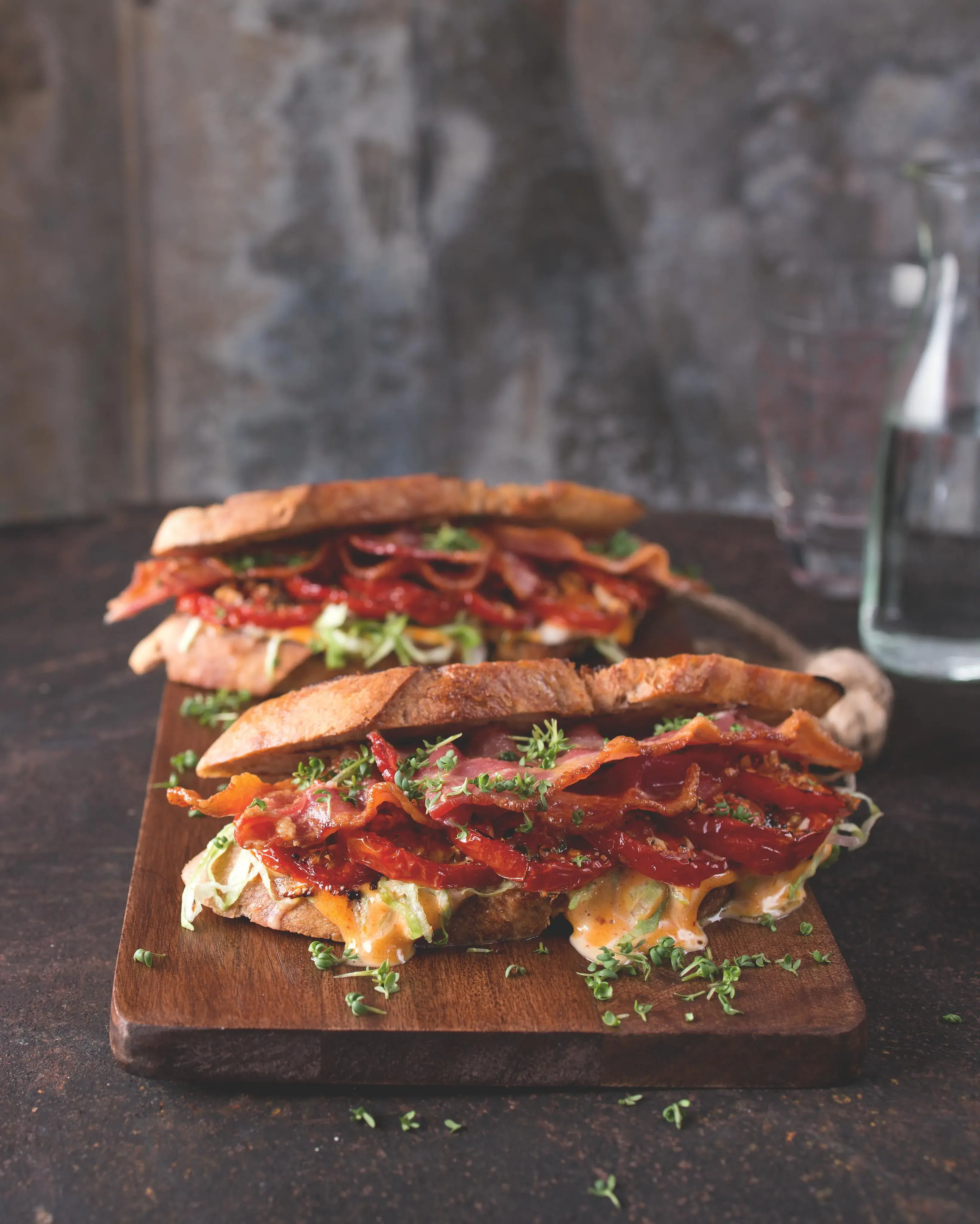 BLT Sandwich with Roasted Tomatoes and Homemade Aioli