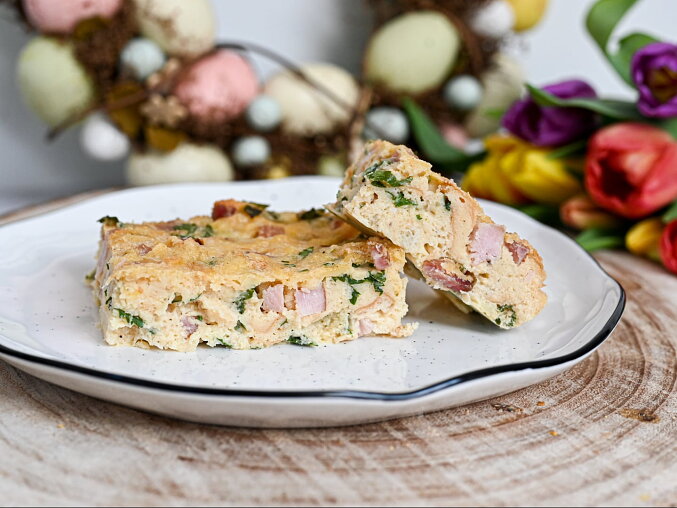 Czech Easter Stuffing with Smoked Meat and Nettles
