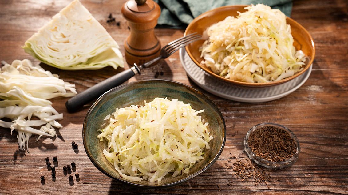Cabbage Salad Two Ways (Fresh and Sauerkraut)