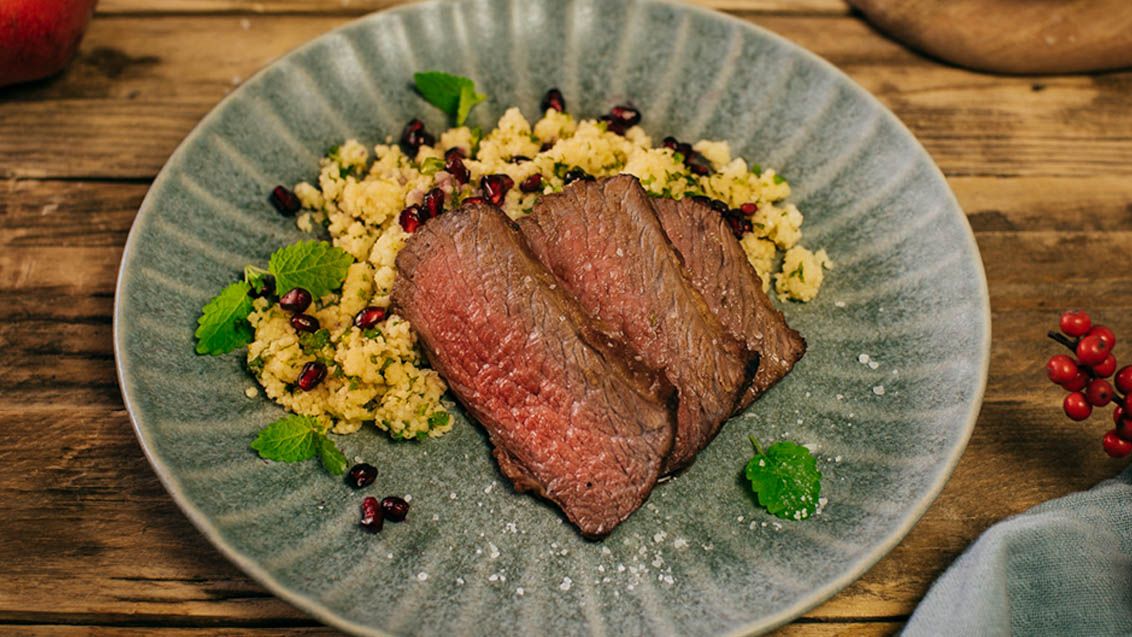 Beef Brisket with Couscous Salad