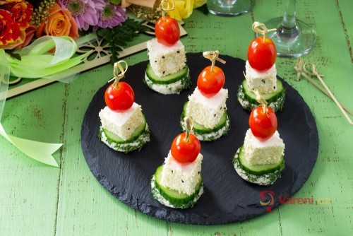 Feta Canapes with Herb Butter