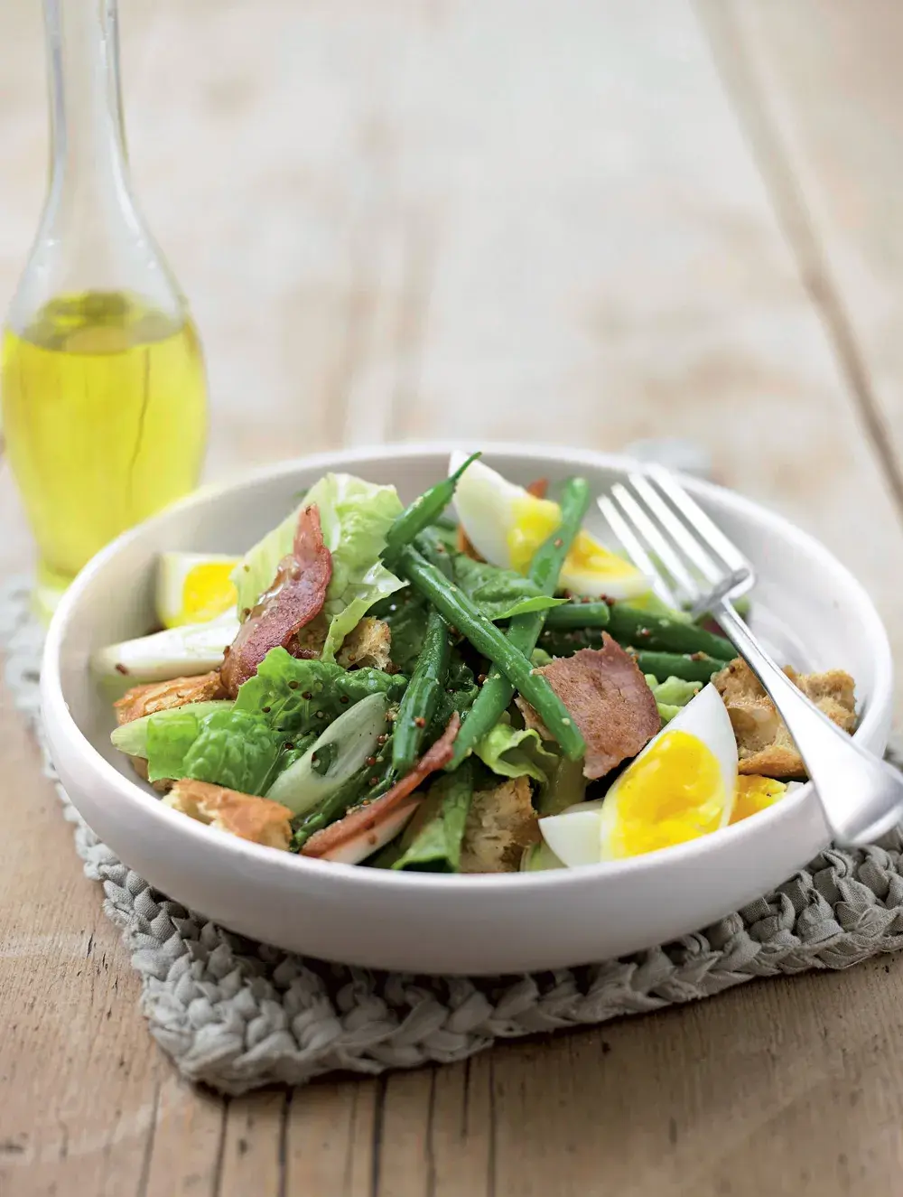 Warm Salad with Eggs and Bacon