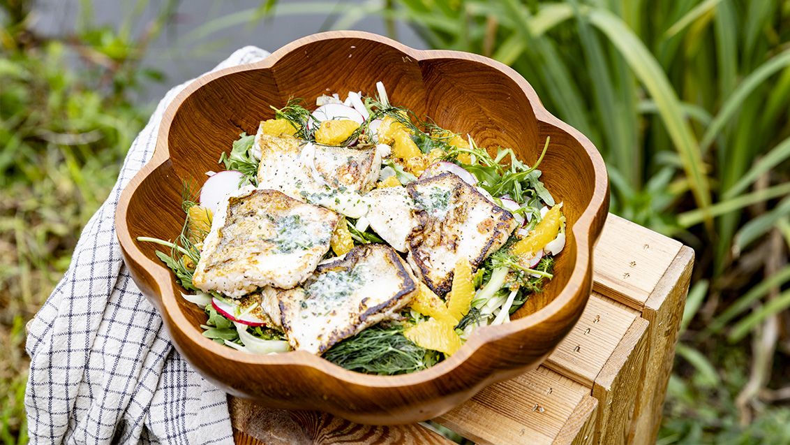 Grilled Zander with Fennel Salad