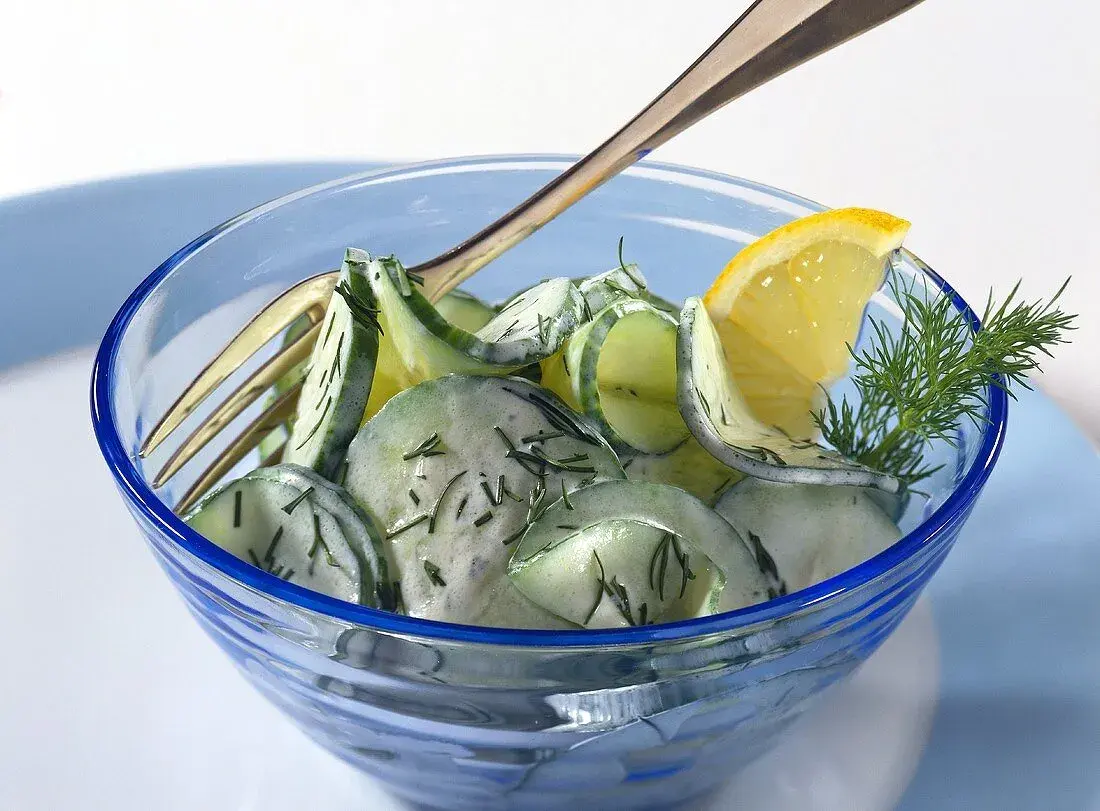 Cucumber Salad with Sour Cream and Dill