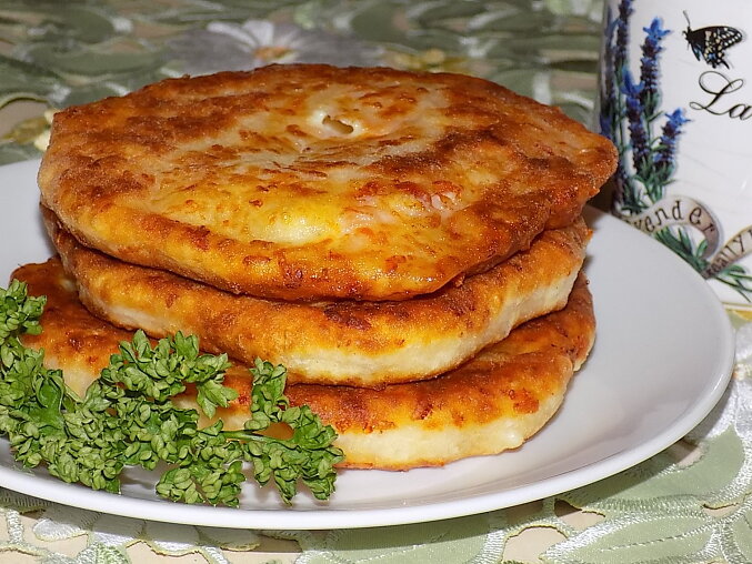 Kefir Flatcakes with Ham and Cheese