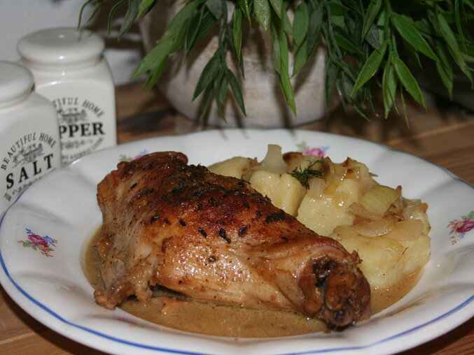 Rabbit with Garlic and Mustard