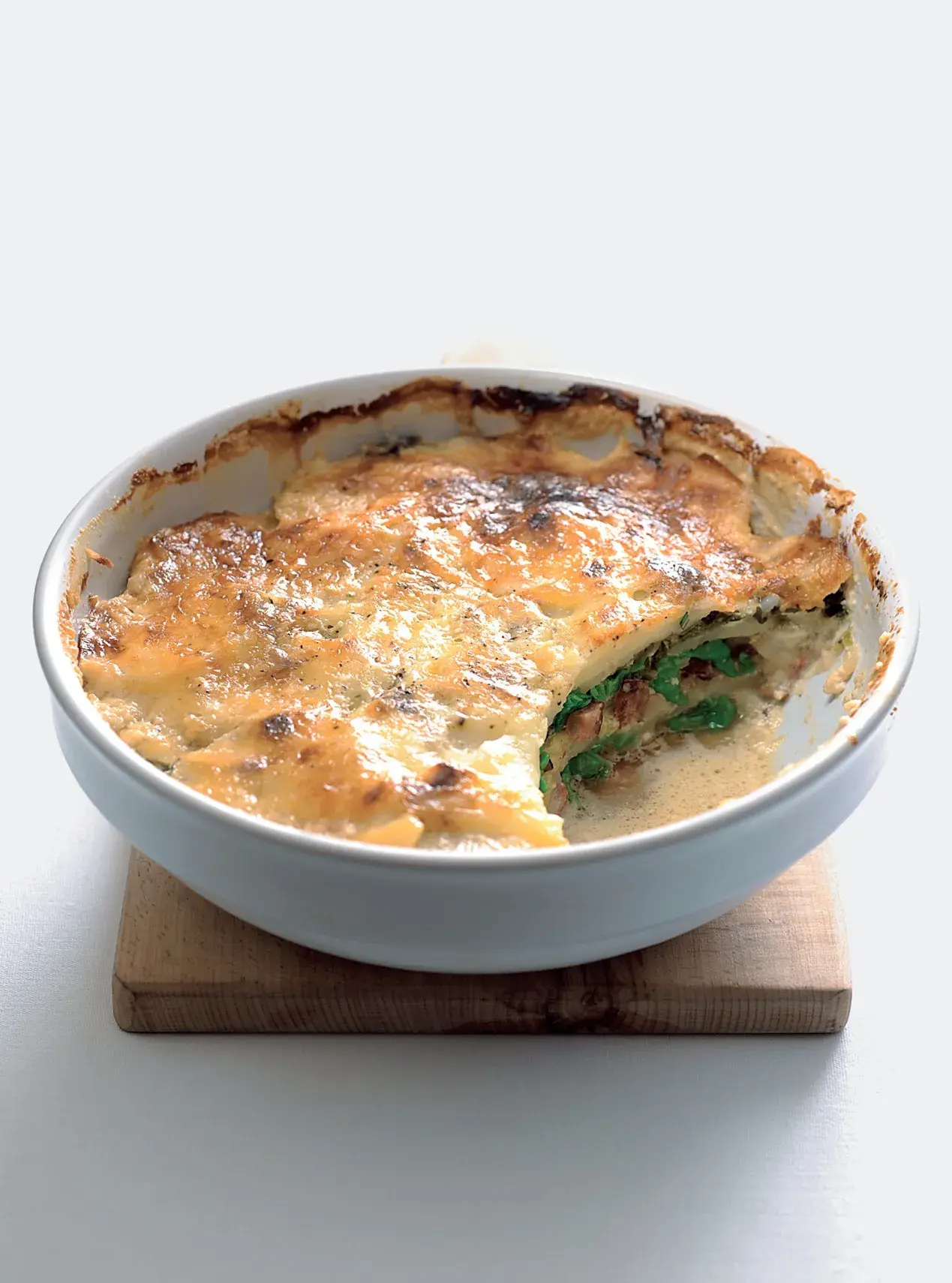 Cabbage and Bacon Gratin with Potatoes